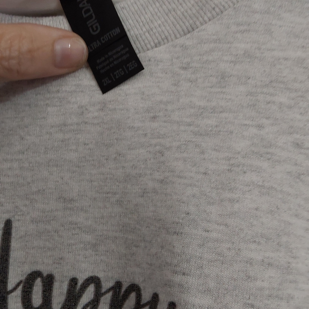 Happy Hallothanksmas Gray Long Sleeve Shirt - Picture 2 of 2